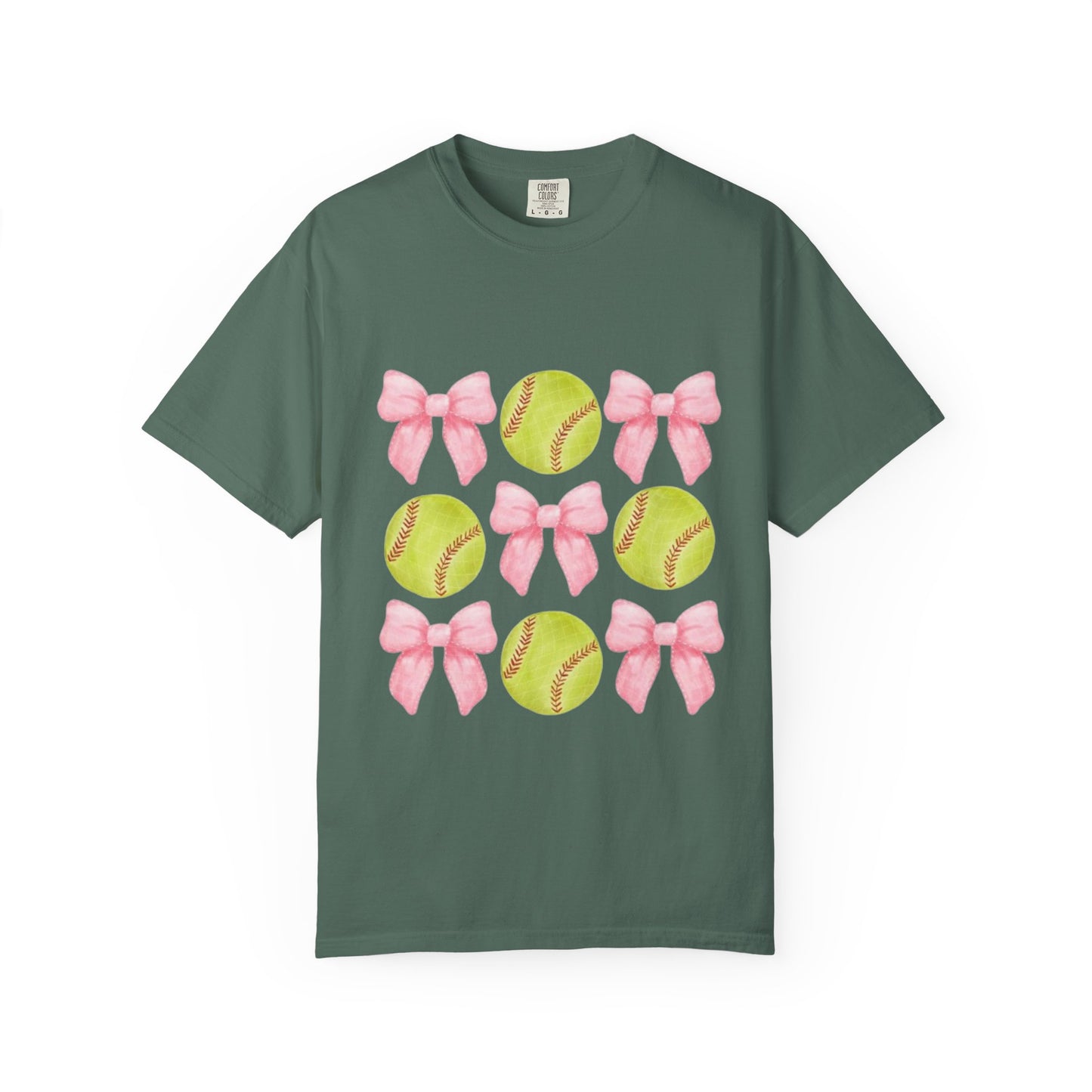 Softball & Pink Bows T-Shirt