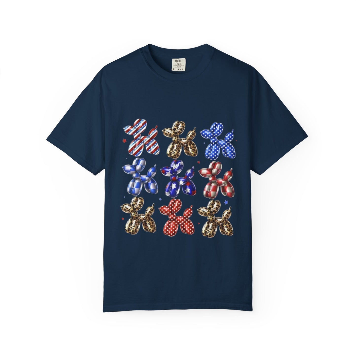 Patriotic Balloon Dog Graphic T-Shirt