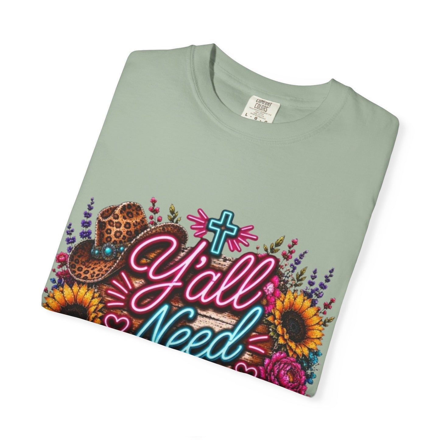 Y'all Need Jesus T-Shirt — Floral Cowboy Boot Christian Graphic Tee