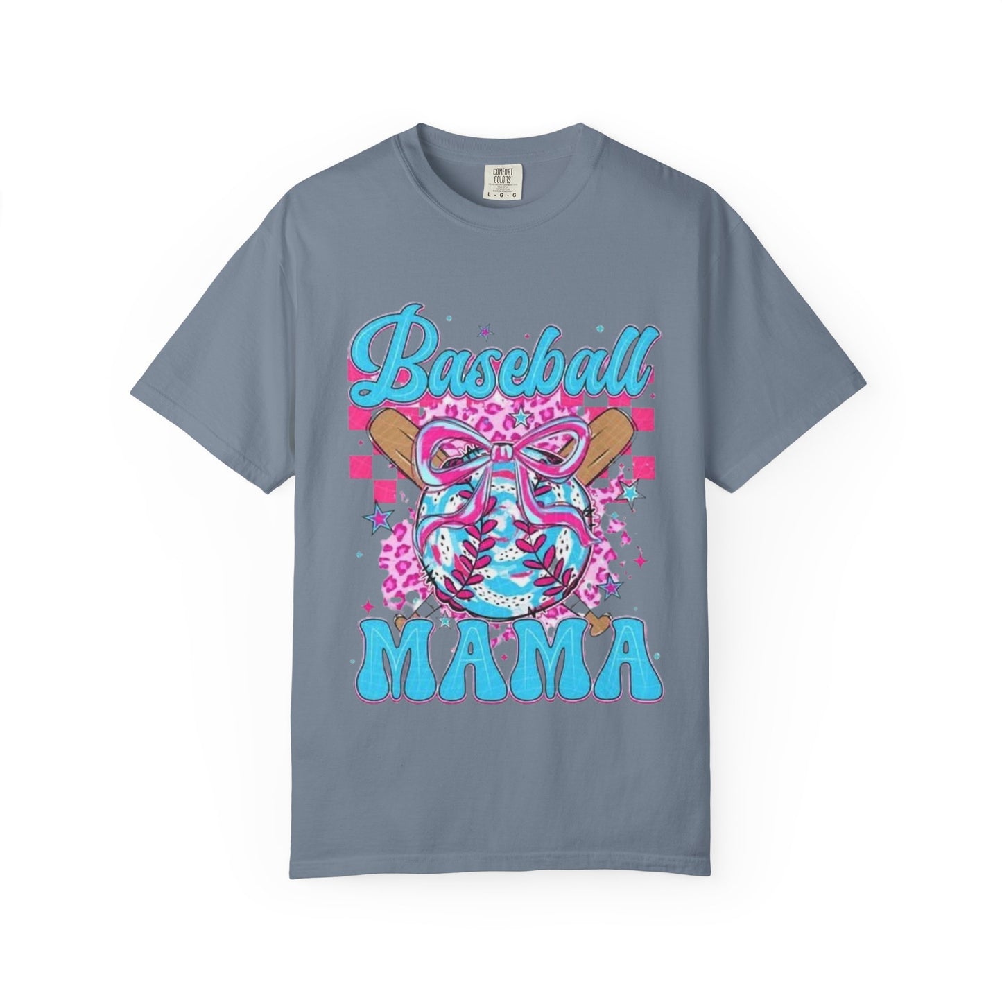 Baseball Mama T-Shirt — Pink & Blue Graphic Tee