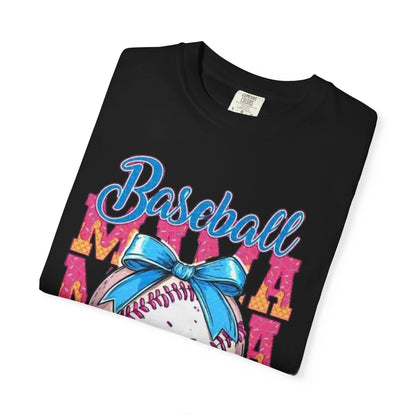 Baseball Mama T-Shirt — Cute Drip Baseball Design with Bow