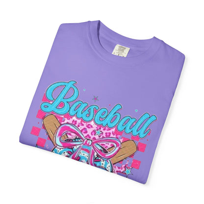 Baseball Mama T-Shirt — Pink & Blue Graphic Tee