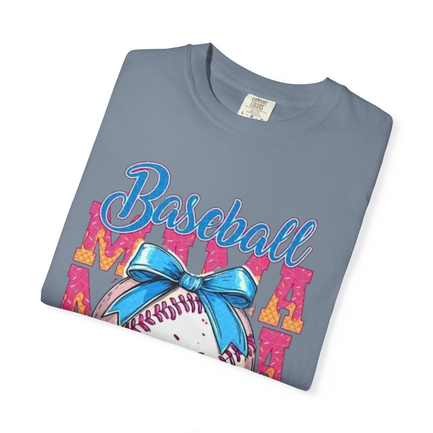 Baseball Mama T-Shirt — Cute Drip Baseball Design with Bow