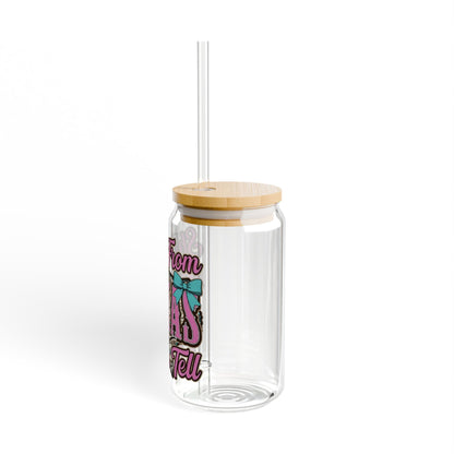 She's From Texas 16oz Sipper Glass — Clear Straw Tumbler