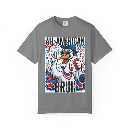 All American Bruh Duck Graphic T-Shirt — Patriotic 4th of July Tee