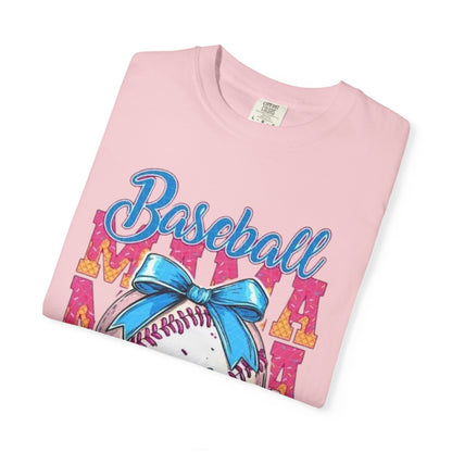 Baseball Mama T-Shirt — Cute Drip Baseball Design with Bow