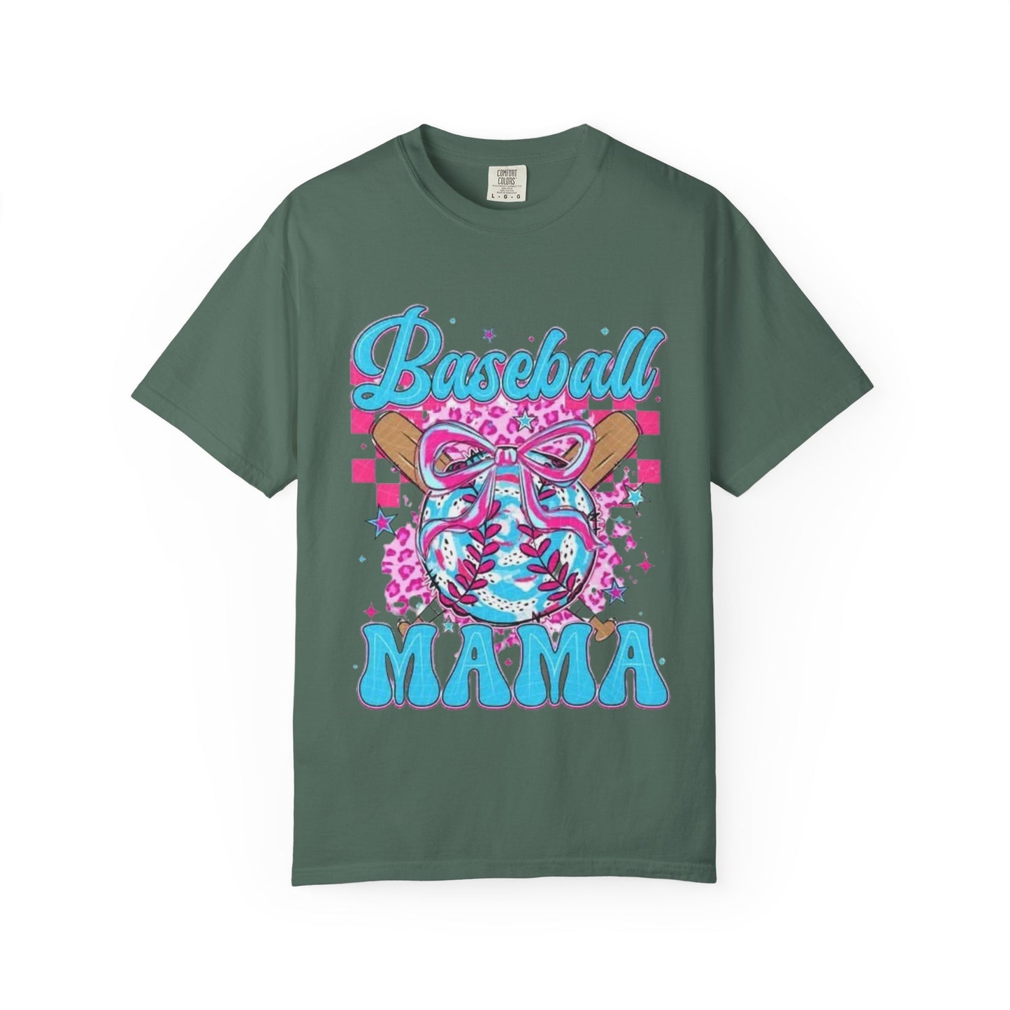 Baseball Mama T-Shirt — Pink & Blue Graphic Tee