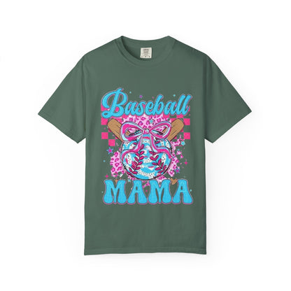 Baseball Mama T-Shirt — Pink & Blue Graphic Tee