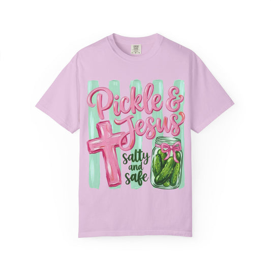 Pickle & Jesus T‑Shirt — Salty and Safe Christian Graphic Tee