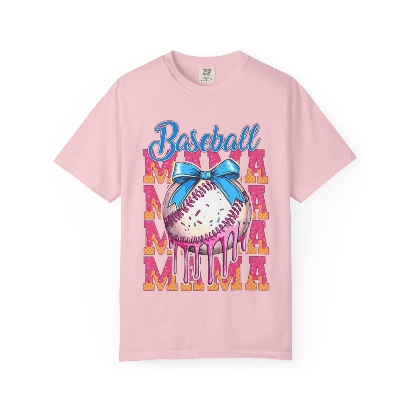 Baseball Mama T-Shirt — Cute Drip Baseball Design with Bow