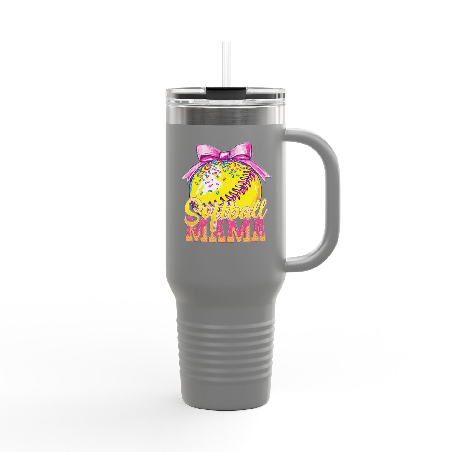 40oz Insulated Travel Mug — Summer Mama Lemonade Design