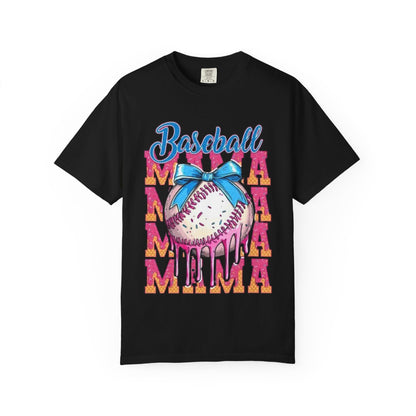 Baseball Mama T-Shirt — Cute Drip Baseball Design with Bow