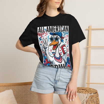 All American Bruh Duck Graphic T-Shirt — Patriotic 4th of July Tee