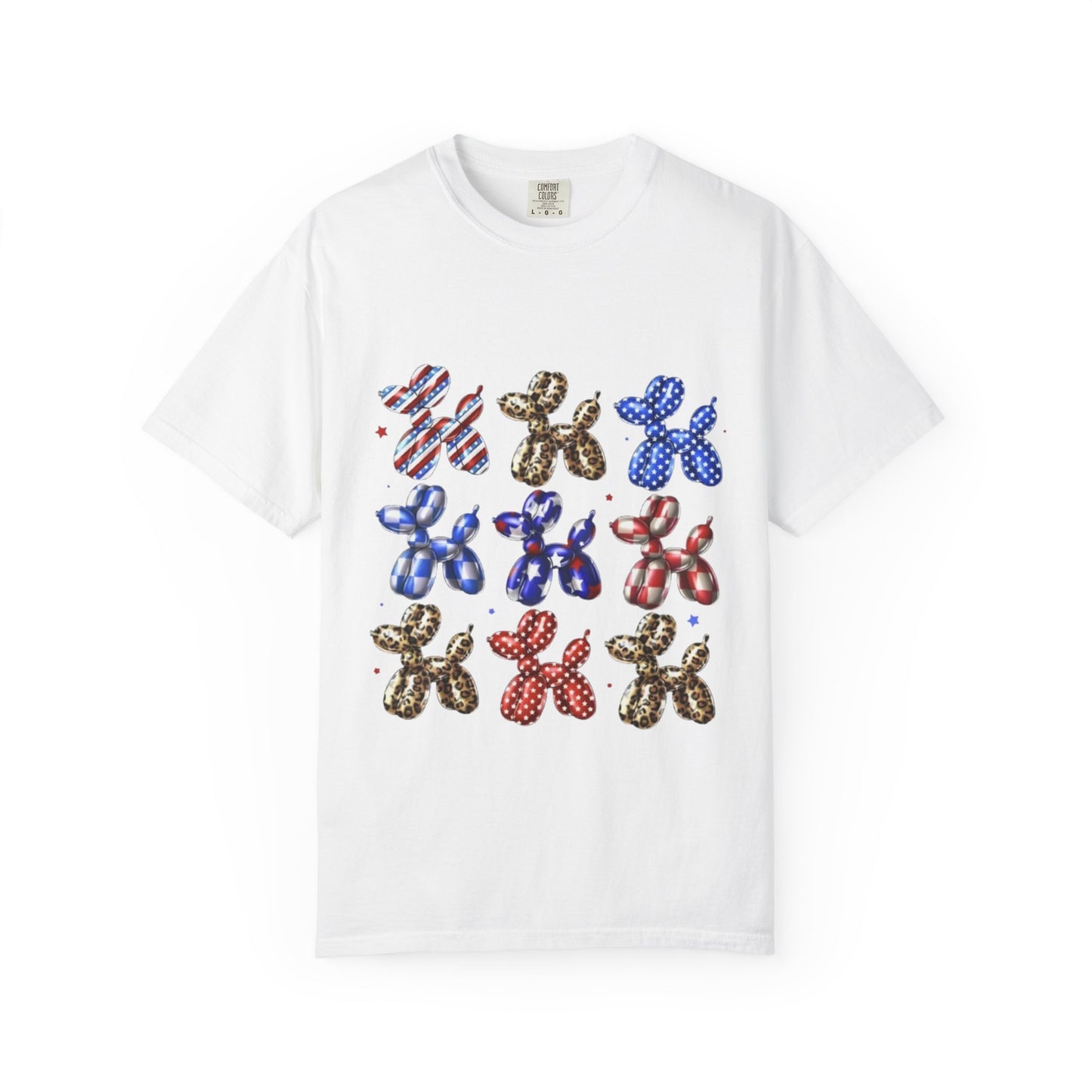 Patriotic Balloon Dog Graphic T-Shirt