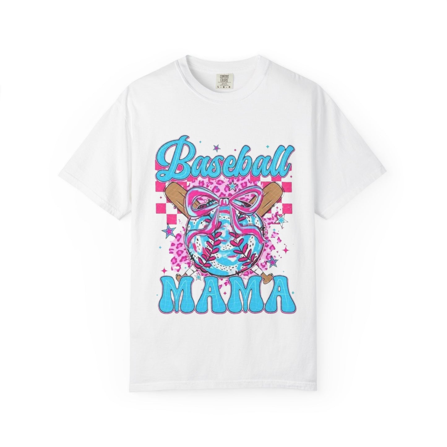 Baseball Mama T-Shirt — Pink & Blue Graphic Tee