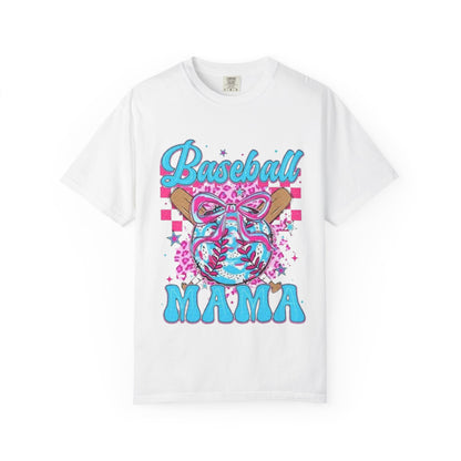 Baseball Mama T-Shirt — Pink & Blue Graphic Tee