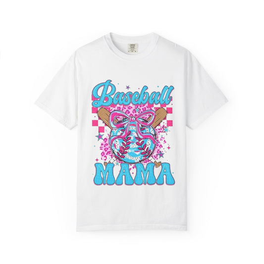 Baseball Mama T-Shirt — Pink & Blue Graphic Tee