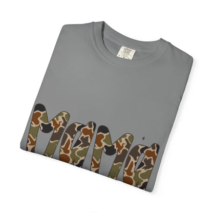 Mama Camo Bow T-Shirt — Military Print Mom Tee for Mother's Day & Everyday
