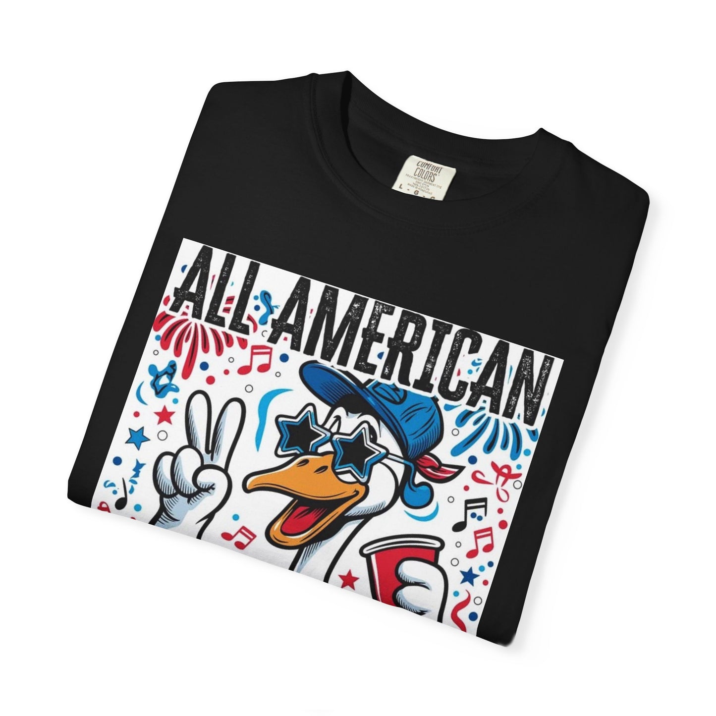 All American Bruh Duck Graphic T-Shirt — Patriotic 4th of July Tee
