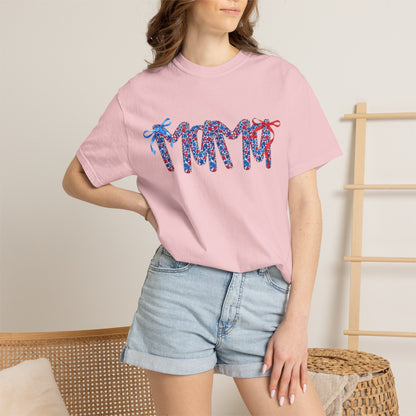 Patriotic Flip-Flop Graphic T-Shirt — Red, White & Blue Summer Tee
