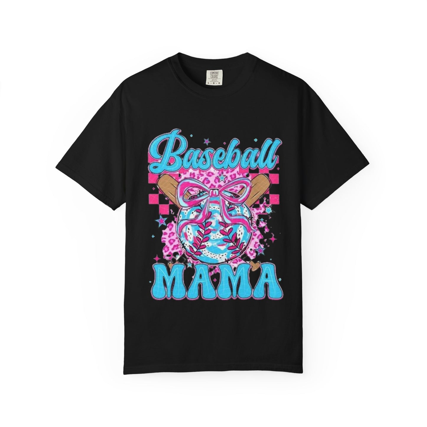 Baseball Mama T-Shirt — Pink & Blue Graphic Tee