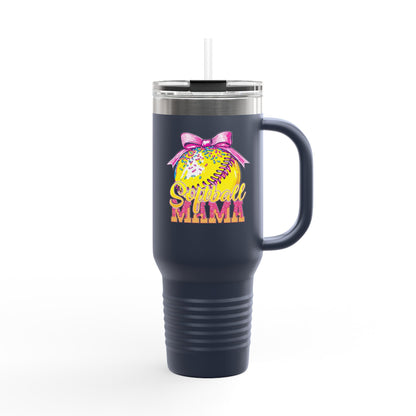 40oz Insulated Travel Mug — Summer Mama Lemonade Design