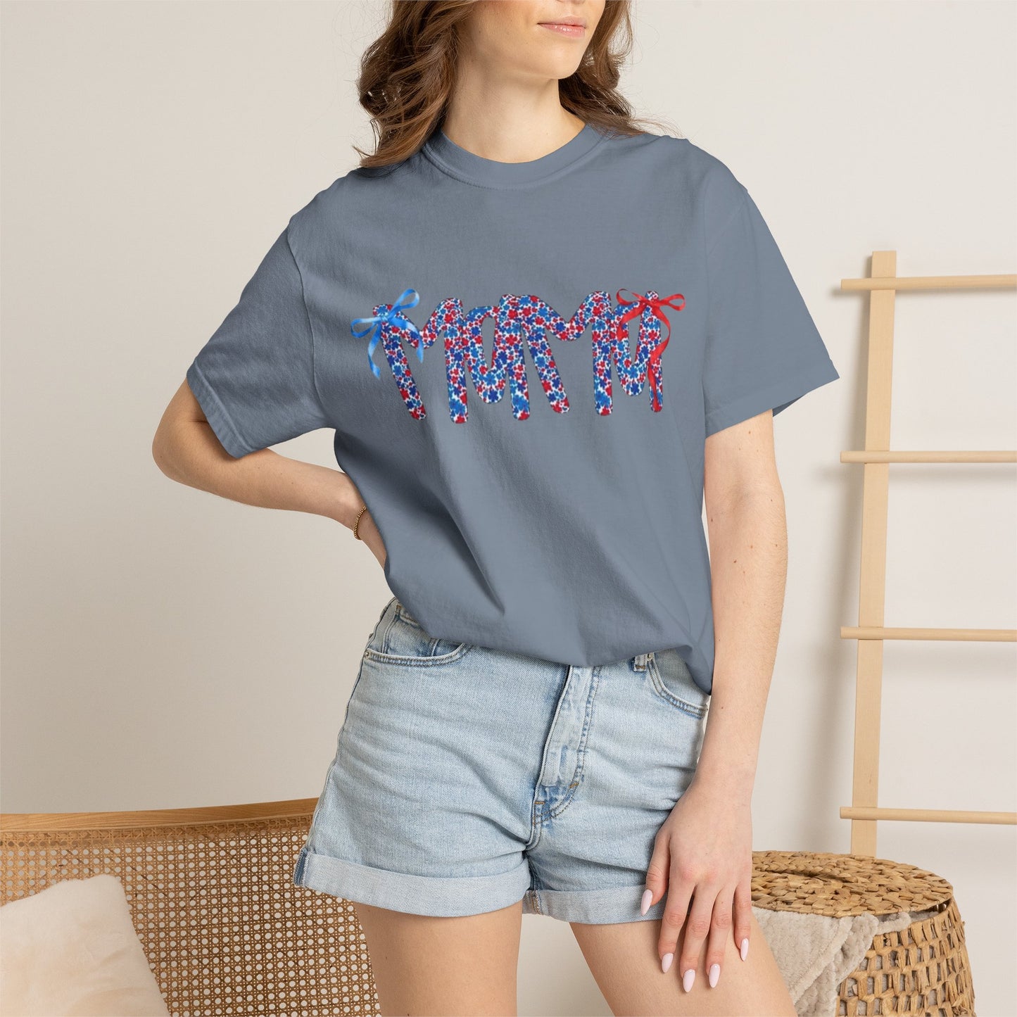Patriotic Flip-Flop Graphic T-Shirt — Red, White & Blue Summer Tee