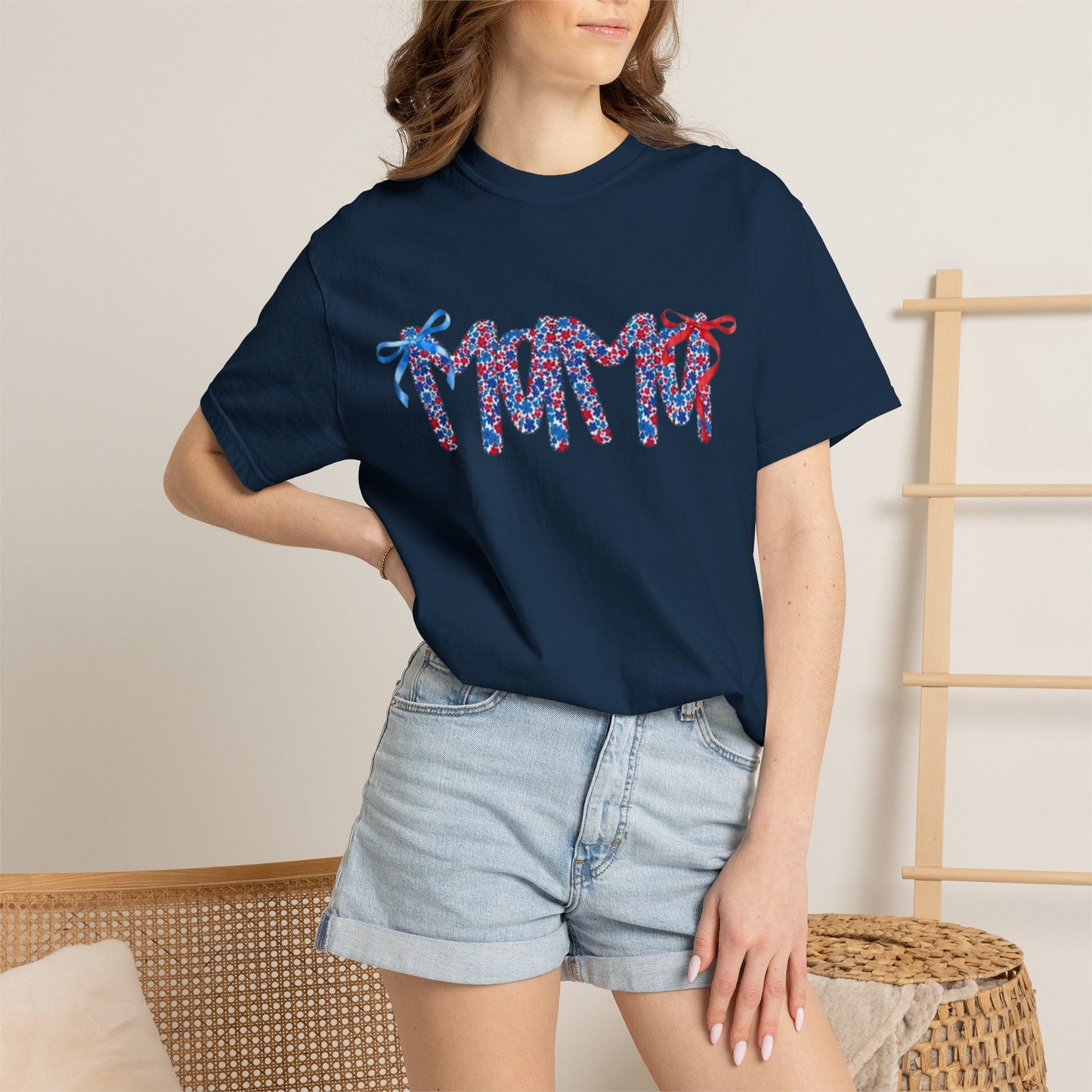 Patriotic Flip-Flop Graphic T-Shirt — Red, White & Blue Summer Tee