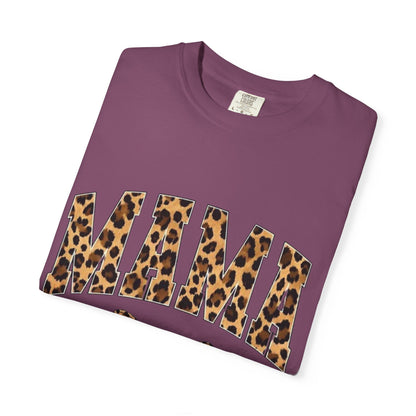 Mama Leopard Print T-Shirt — Cheeta Bow Graphic Tee for Moms