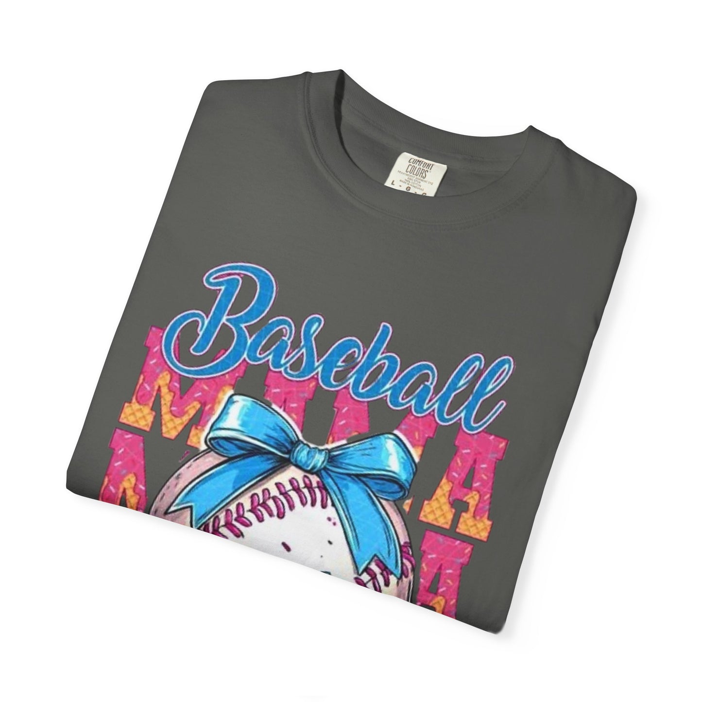 Baseball Mama T-Shirt — Cute Drip Baseball Design with Bow
