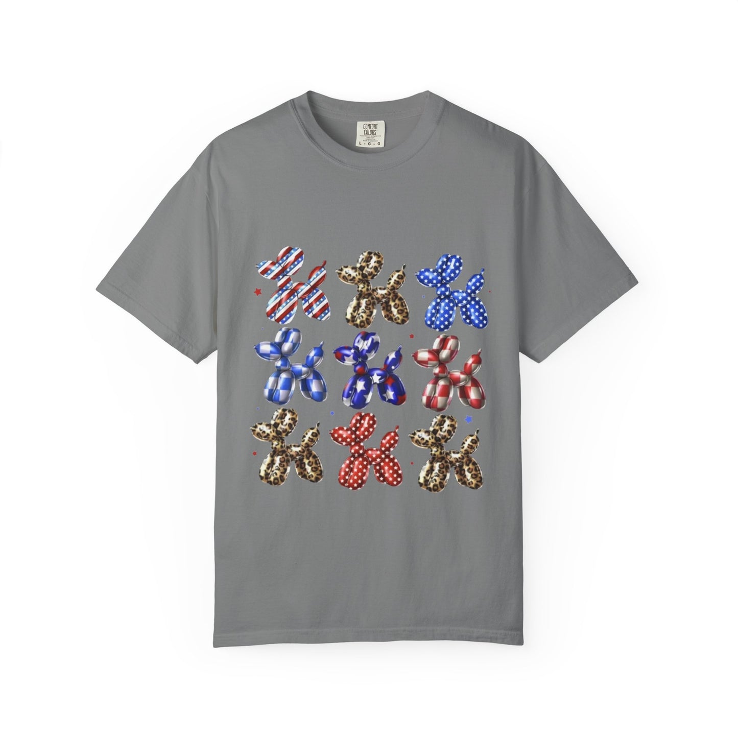 Patriotic Balloon Dog Graphic T-Shirt