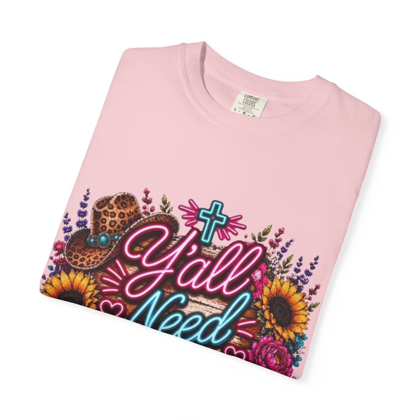 Y'all Need Jesus T-Shirt — Floral Cowboy Boot Christian Graphic Tee