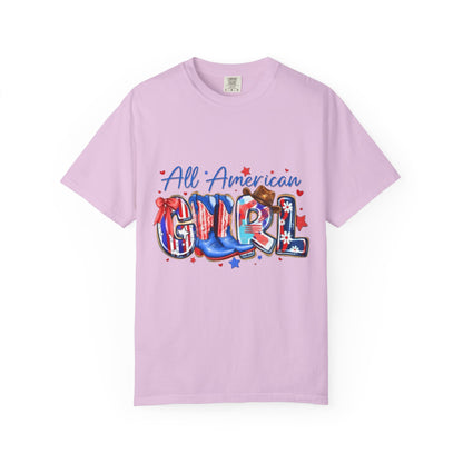 All American Girl T-Shirt – Patriotic 4th of July Graphic Tee