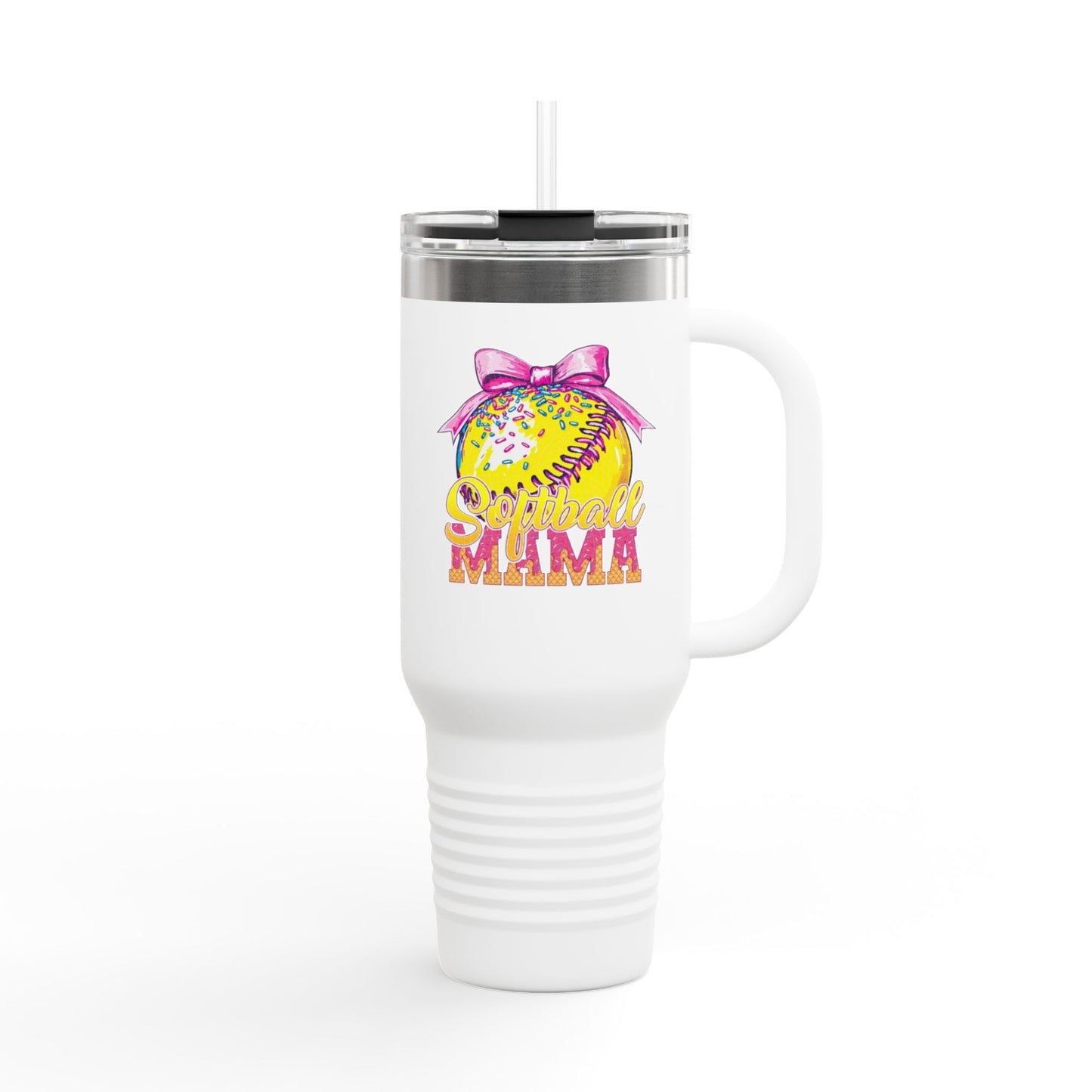 40oz Insulated Travel Mug — Summer Mama Lemonade Design