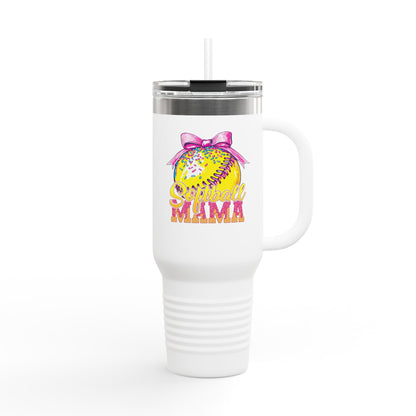 40oz Insulated Travel Mug — Summer Mama Lemonade Design