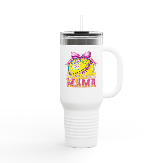 40oz Insulated Travel Mug — Summer Mama Lemonade Design