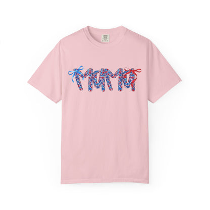 Patriotic Flip-Flop Graphic T-Shirt — Red, White & Blue Summer Tee