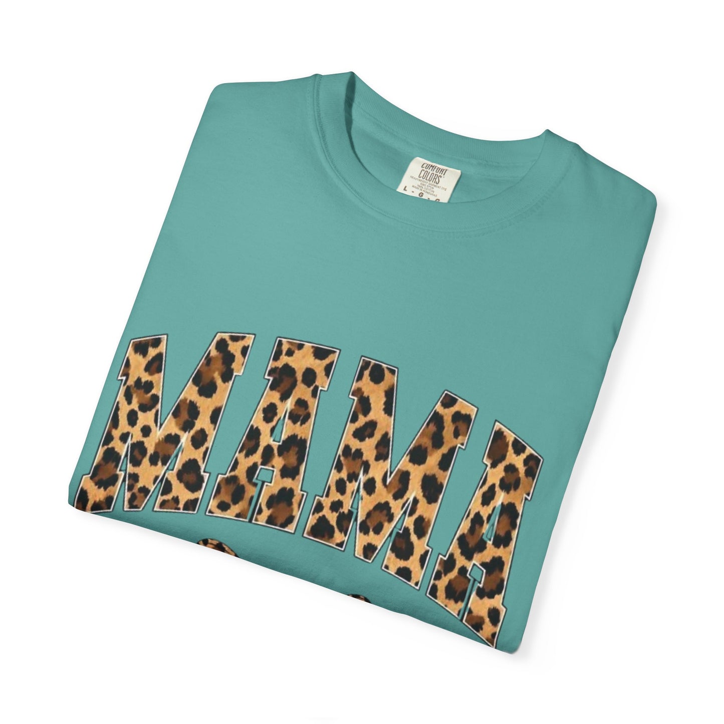 Mama Leopard Print T-Shirt — Cheeta Bow Graphic Tee for Moms