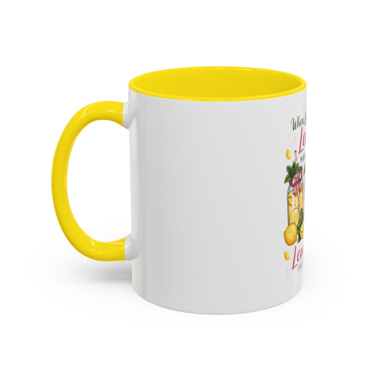 When Life Gives You Lemons Lemonade Accent Coffee Mug – Fresh Squeezed Citrus Gift