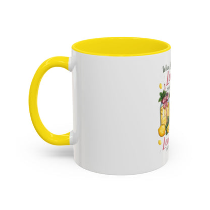 When Life Gives You Lemons Lemonade Accent Coffee Mug – Fresh Squeezed Citrus Gift