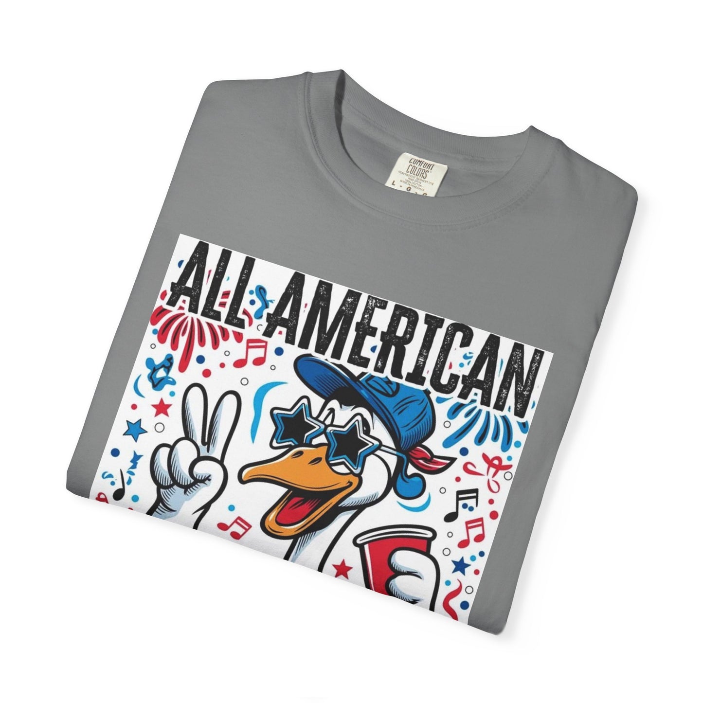 All American Bruh Duck Graphic T-Shirt — Patriotic 4th of July Tee