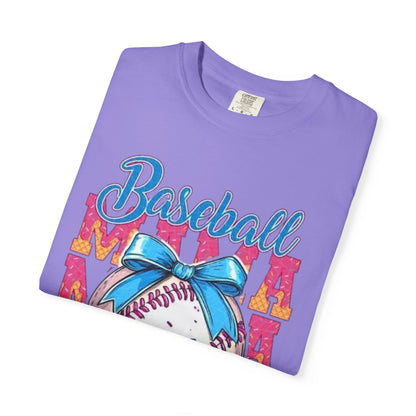 Baseball Mama T-Shirt — Cute Drip Baseball Design with Bow