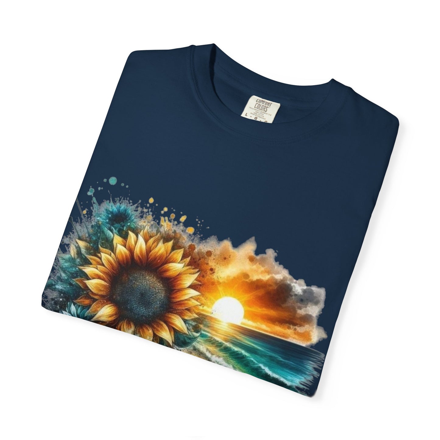 Sunflower Sea Turtle Sunset T-Shirt