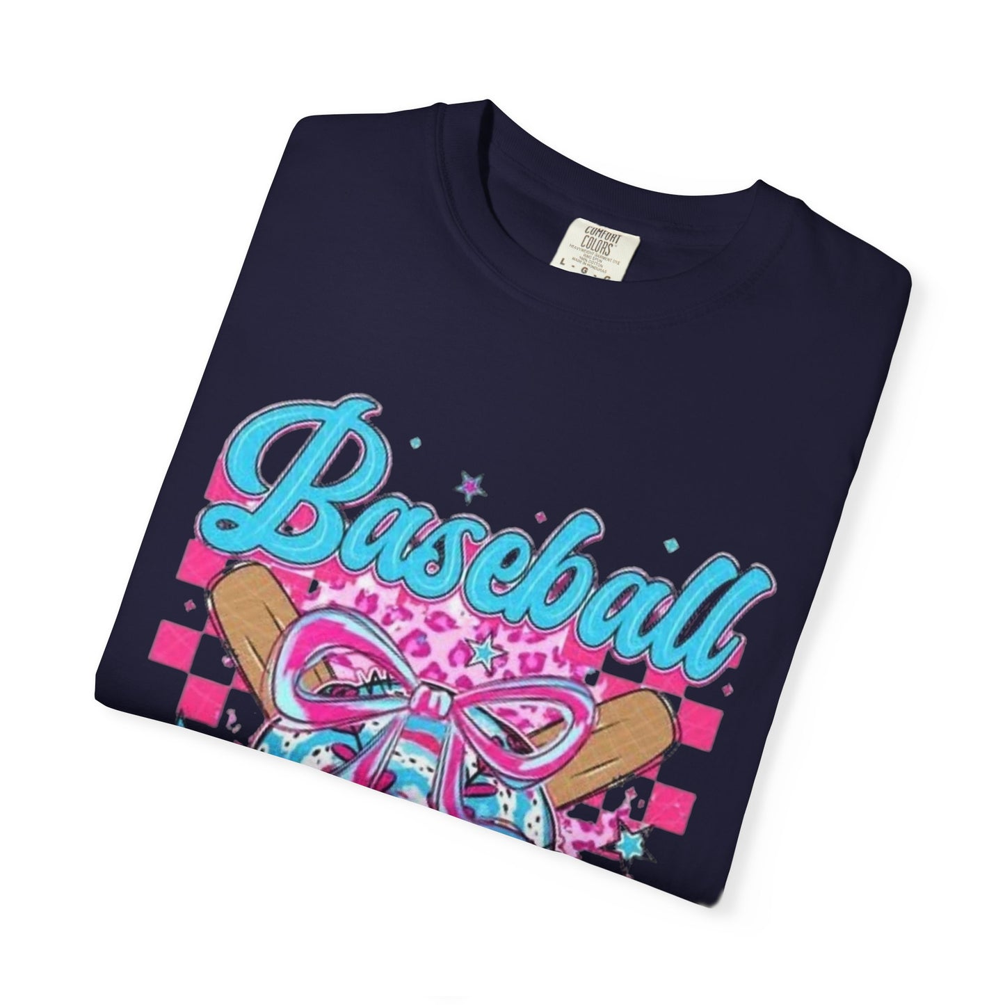 Baseball Mama T-Shirt — Pink & Blue Graphic Tee