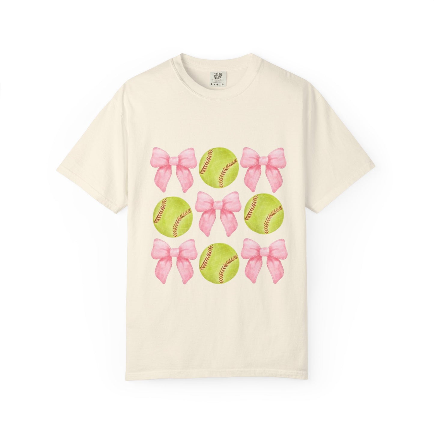 Softball & Pink Bows T-Shirt