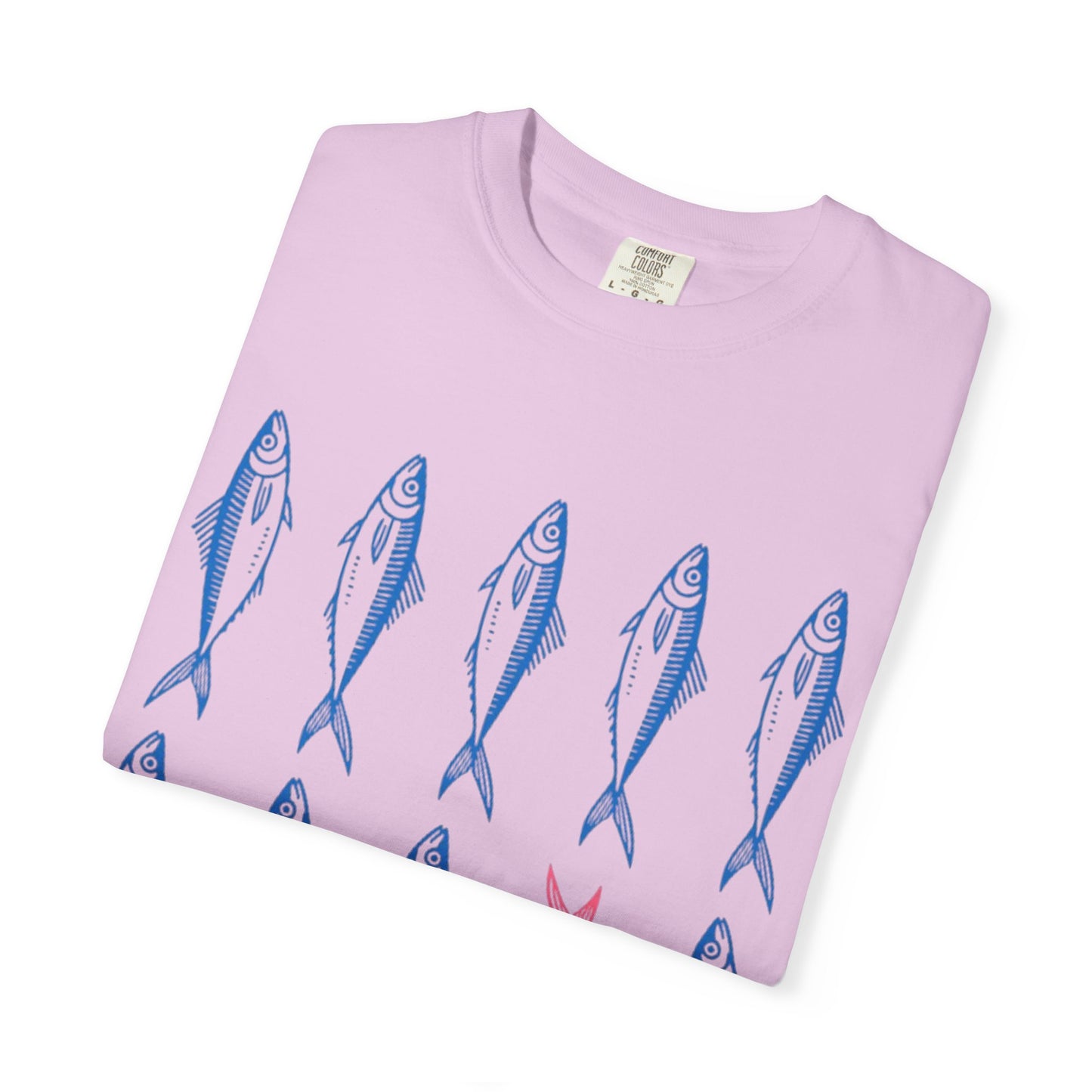 T-Shirt “Rules Are for Losers” Mackerel Print —