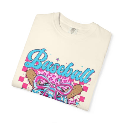 Baseball Mama T-Shirt — Pink & Blue Graphic Tee