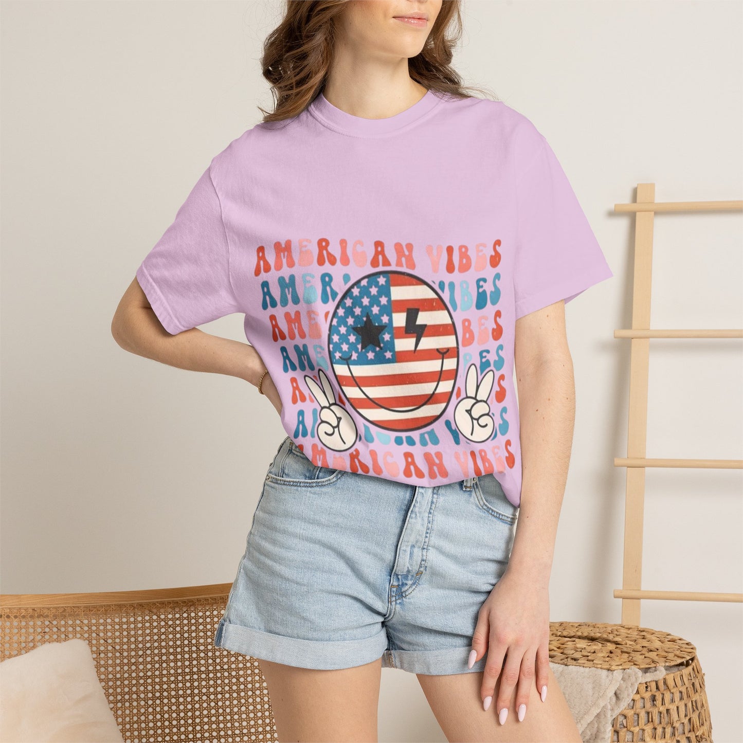 American Vibes Retro Flag T-Shirt