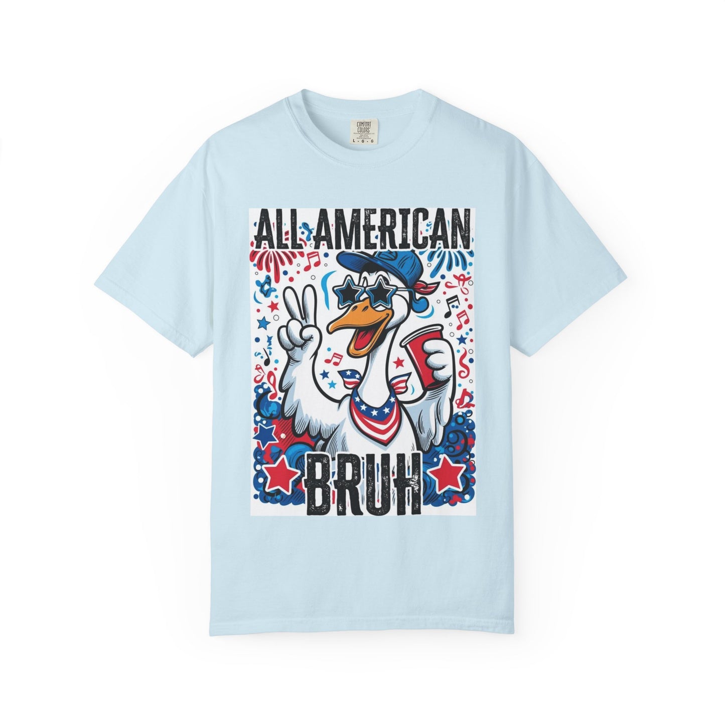 All American Bruh Duck Graphic T-Shirt — Patriotic 4th of July Tee