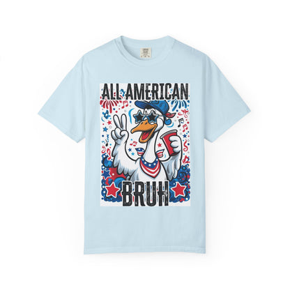All American Bruh Duck Graphic T-Shirt — Patriotic 4th of July Tee